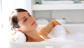 woman in tub